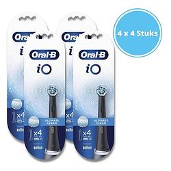 Foto van Oral-b io ultimate clean - opzetborstels voor elektrische tandenborstel - zwart - 4 x 4 stuk(s)