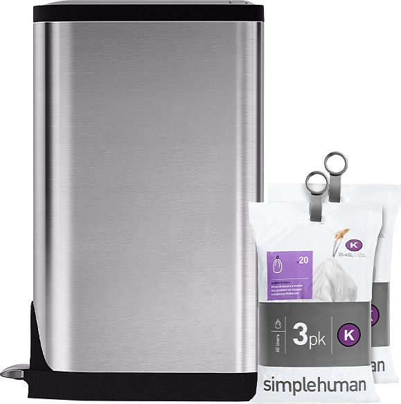 Foto van Simplehuman butterfly recycler 30 liter + vuilniszakken (120 stuks)