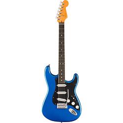 Foto van Fender american ultra ii stratocaster eb noble blue elektrische gitaar met koffer