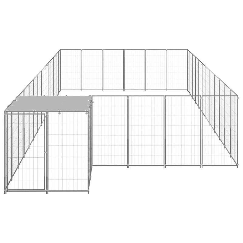 Foto van Infiori hondenkennel 22,99 m² staal zilverkleurig