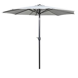 Foto van Skas zonnescherm parasol met tandwiel, kantelt ø3 m zwart/beige.