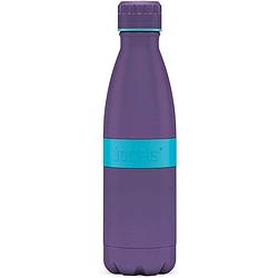 Foto van Boddels twee+ thermosfles drinkfles - 0,5 liter - paars/turquoise