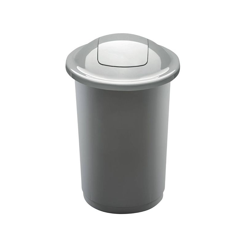 Foto van Plafor quatro prullenbak, afvalbak afvalscheiding, recycling, keuken 50l, zilver