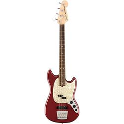 Foto van Fender american performer mustang bass aubergine rw met gigbag