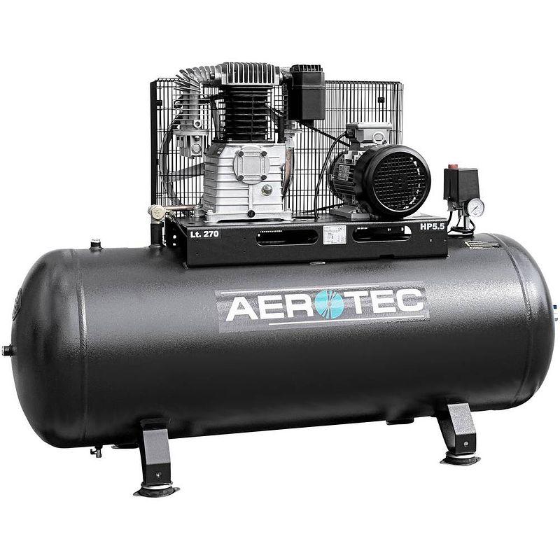 Foto van Aerotec 650-270 pro-10 pneumatische compressor 270 l 10 bar