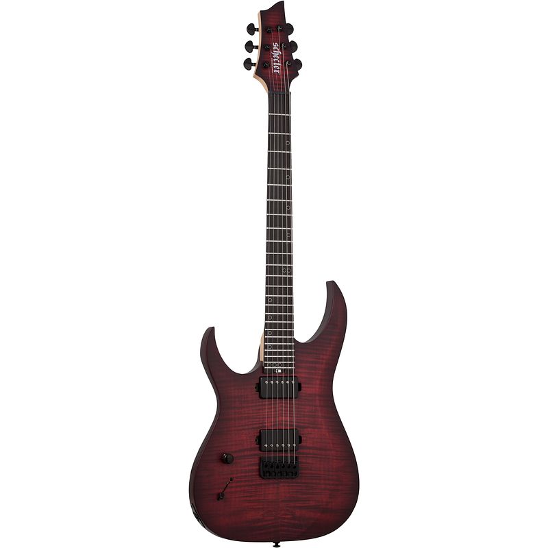 Foto van Schecter sunset-6 extreme satin scarlet burst (linkshandig)