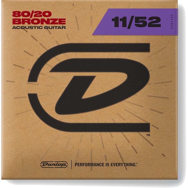 Foto van Dunlop dab1152 80/20 bronze medium light 11-52 snarenset