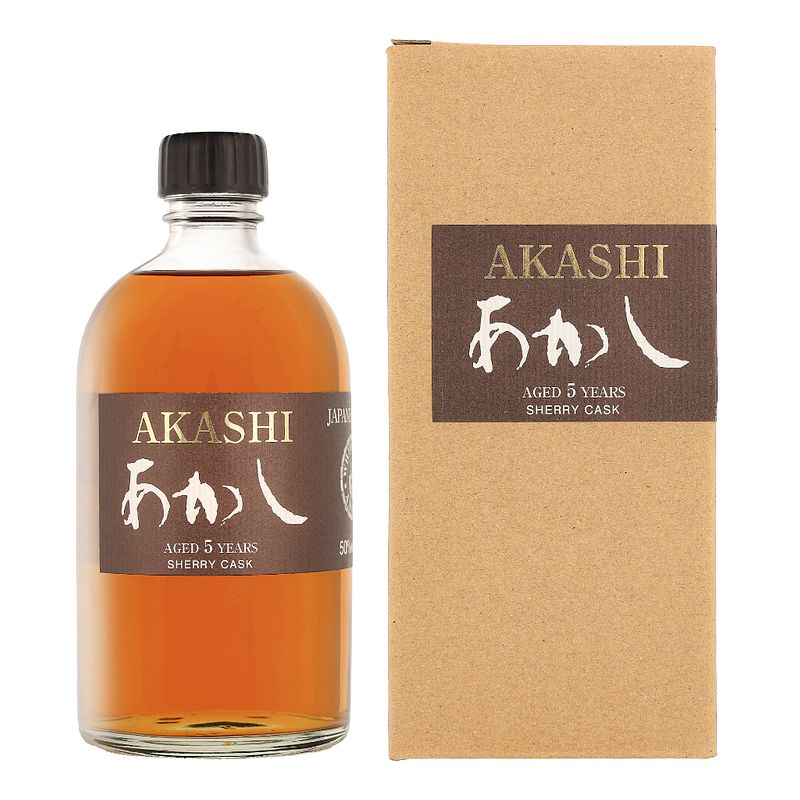 Foto van Akashi 5 years single malt sherry 50cl whisky + giftbox