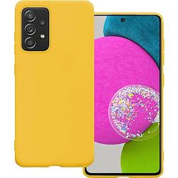 Foto van Basey samsung galaxy a52 hoesje siliconen hoes case cover samsung galaxy a52-geel