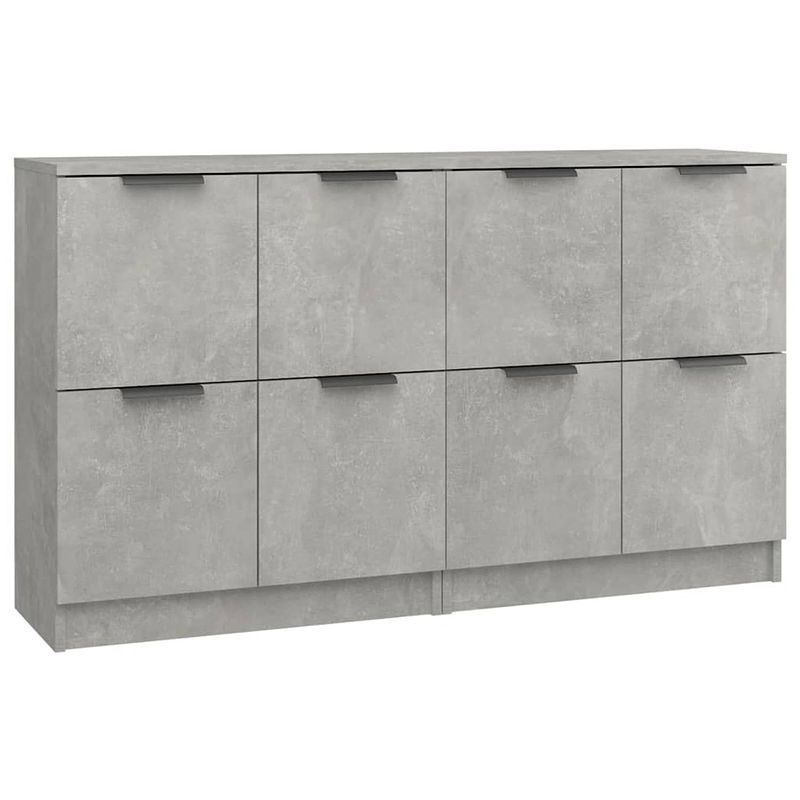 Foto van Vidaxl dressoirs 2 st 60x30x70 cm bewerkt hout betongrijs