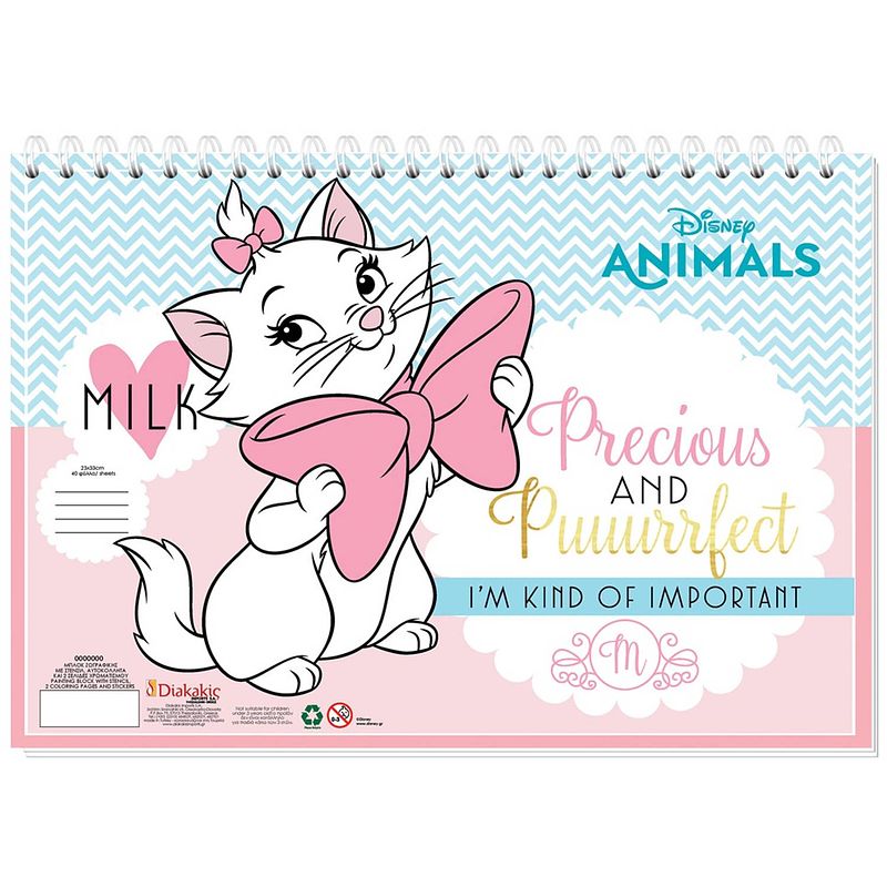 Foto van Disney schets- en stickerboek precious 33 cm papier roze/wit