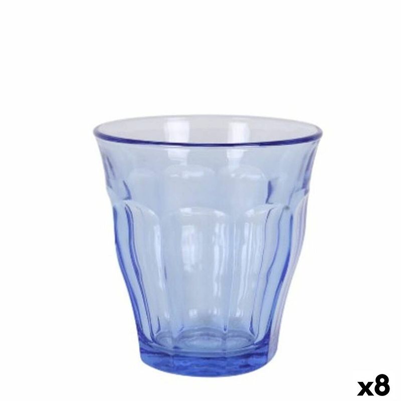 Foto van Glazenset duralex picardie blauw 6 onderdelen 220 ml (8 stuks)