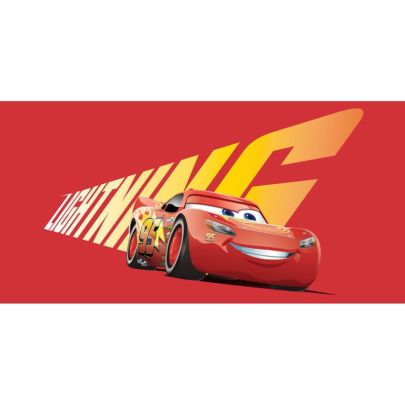 Foto van Disney cars strandlaken lightning mcqueen - 70 x 140 cm - katoen