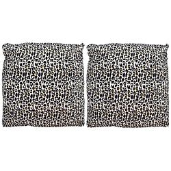 Foto van 2x sierkussens met cheetah dierenprint 45 cm - sierkussens