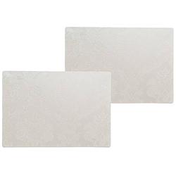 Foto van 4x stuks stevige luxe tafel placemats amatista wit 30 x 43 cm - placemats