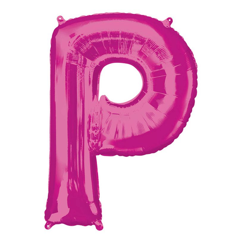 Foto van Amscan folieballon letter p 60 x 81 cm roze