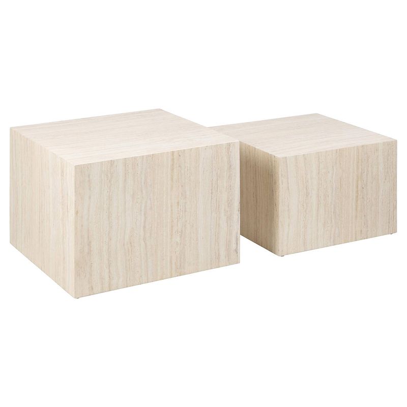 Foto van Dicur salontafel set van 2 stuks. beige.