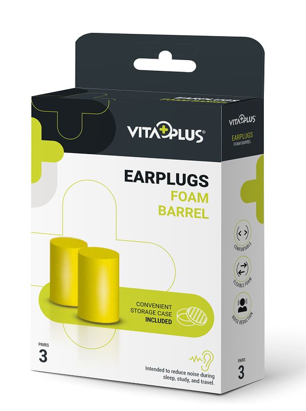 Foto van Vitaplus earplugs foam barrel