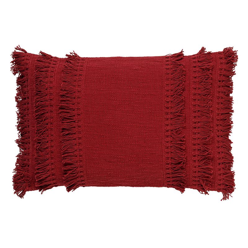 Foto van Dutch decor fara - sierkussen van katoen merlot 40x60 cm - rood - rood