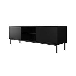 Foto van Meubella tv-meubel queen - mat zwart - 150 cm