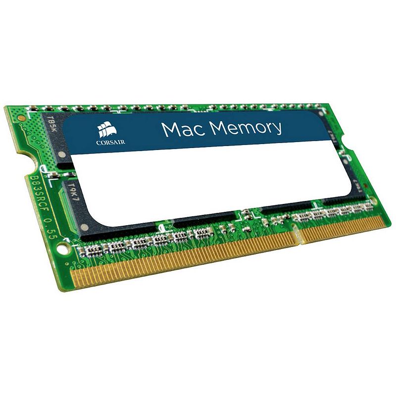 Foto van Corsair mac memory werkgeheugenset voor laptop ddr3 8 gb 1 x 8 gb 1333 mhz 204-pins so-dimm cl9 9-9-24 cmsa8gx3m1a1333c9