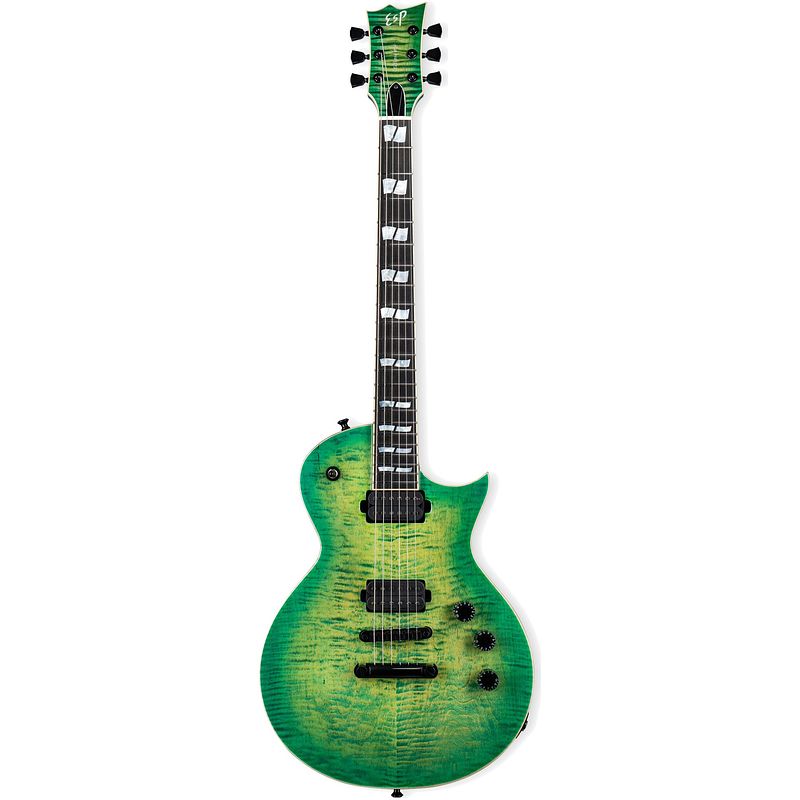 Foto van Esp usa eclipse lime burst met form fit koffer en certificaat van echtheid