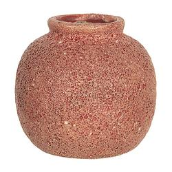 Foto van Clayre & eef vaas ø 8*8 cm rood keramiek bloempot binnen pot bloempot