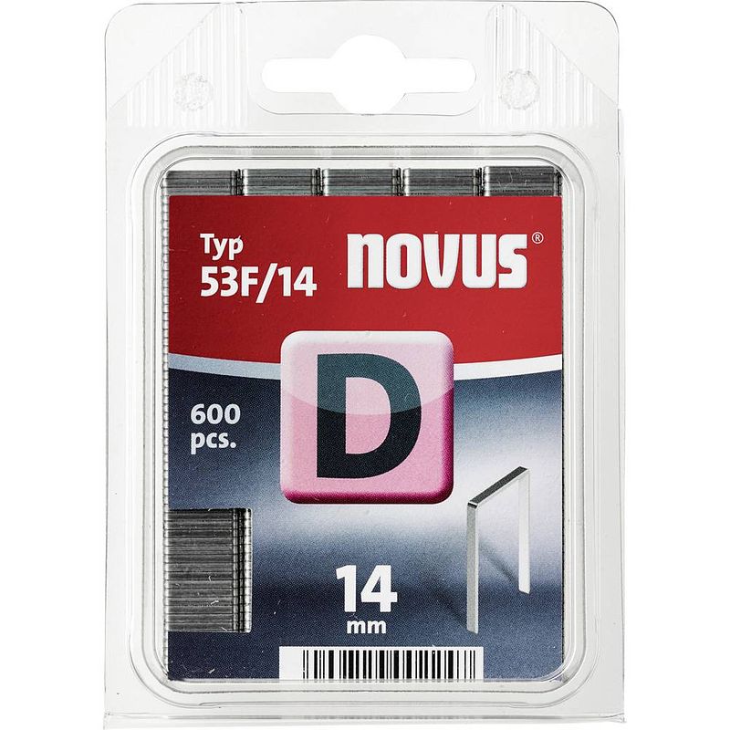 Foto van Klemnietjes type 53 f 600 stuk(s) novus 105100100 afm. (l x b) 14 mm x 11.3 mm