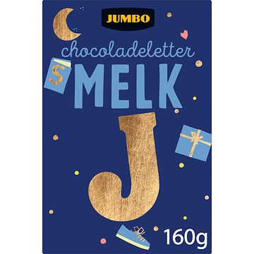 Foto van Jumbo chocoladeletter melk j 160g aanbieding bij jumbo | 2 voor 4.50