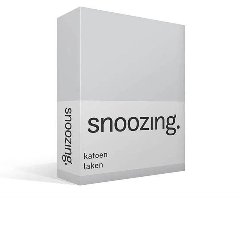 Foto van Snoozing - laken - katoen - lits-jumeaux - 280x300 - grijs