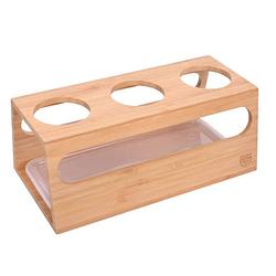 Foto van Orange85 flessenhouder - voor sodastream - 3 flessen - 31x16x12cm - hout