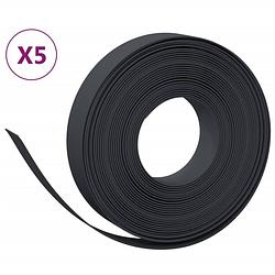Foto van Vidaxl tuinranden 5 st 10 m 10 cm polyetheen zwart