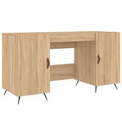 Foto van Vidaxl bureau 140x50x75 cm bewerkt hout sonoma eikenkleurig