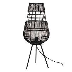 Foto van Clayre & eef vloerlamp ø 20*59 cm zwart ijzer staande lamp staanlamp zwart staande lamp staanlamp