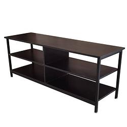 Foto van Tv meubel stoer - dressoir industrieel - 130 cm breed - zwart