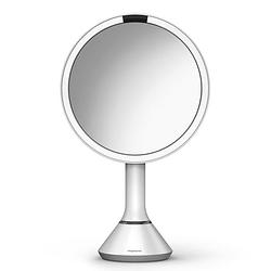 Foto van Simplehuman - spiegel met sensor, rond, 5x vergroting, wit - simplehuman