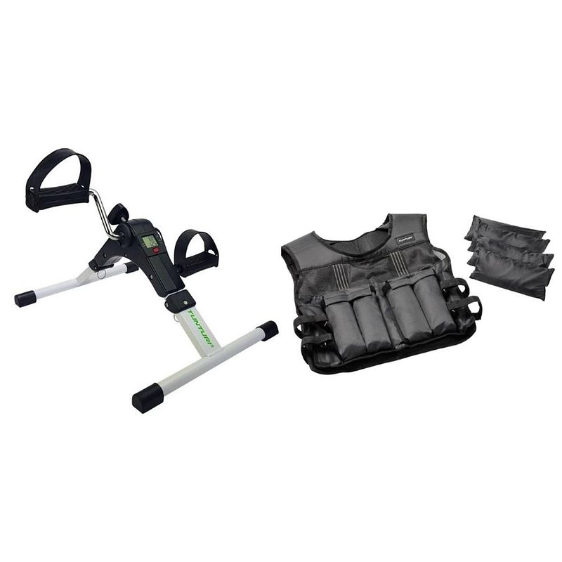 Foto van Tunturi - fitness set - stoelfiets - gewichtvest 10 kg