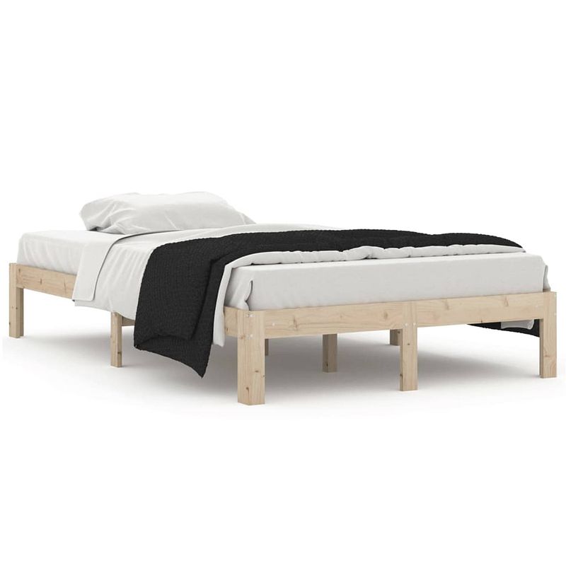 Foto van The living store houten bedframe - moderne slaapkamer - 120 x 200 cm - hoogwaardig materiaal