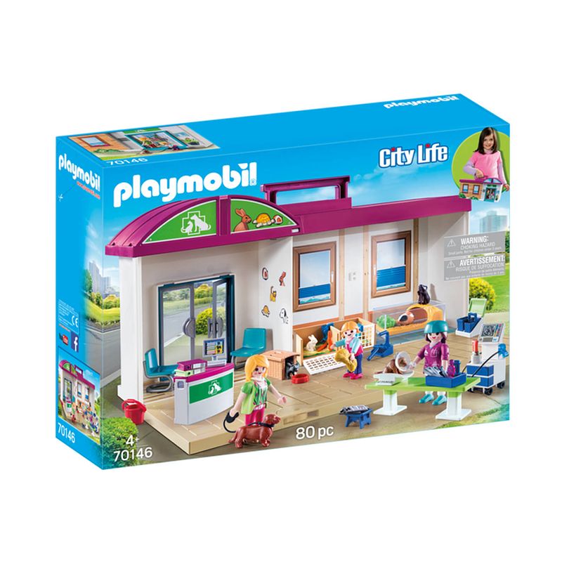 Foto van Playmobil city life - meeneem dierenkliniek 70146