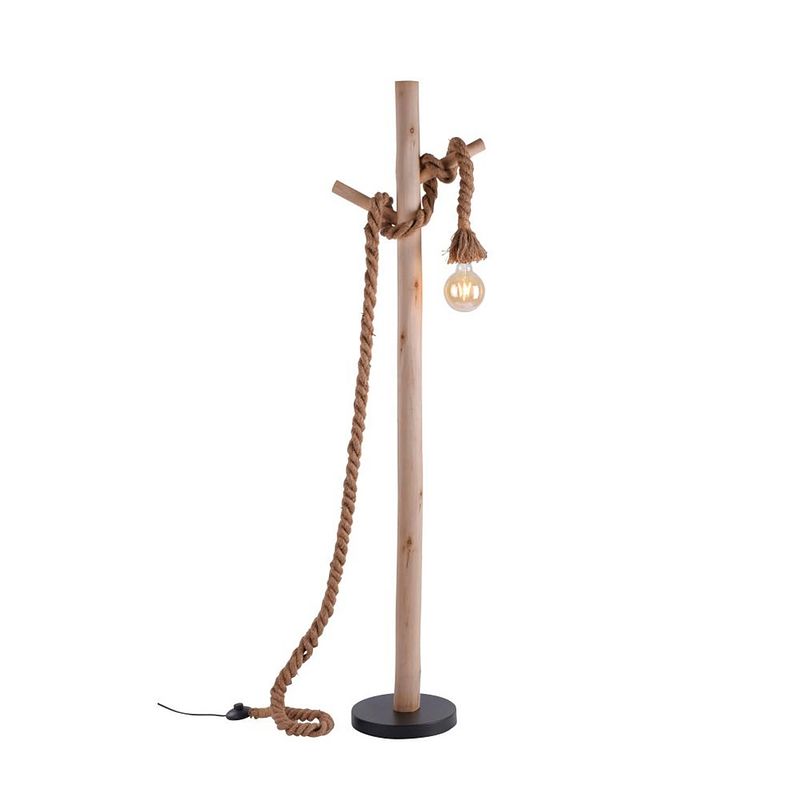 Foto van Lamponline vloerlamp rope h 150 cm bruin-zwart