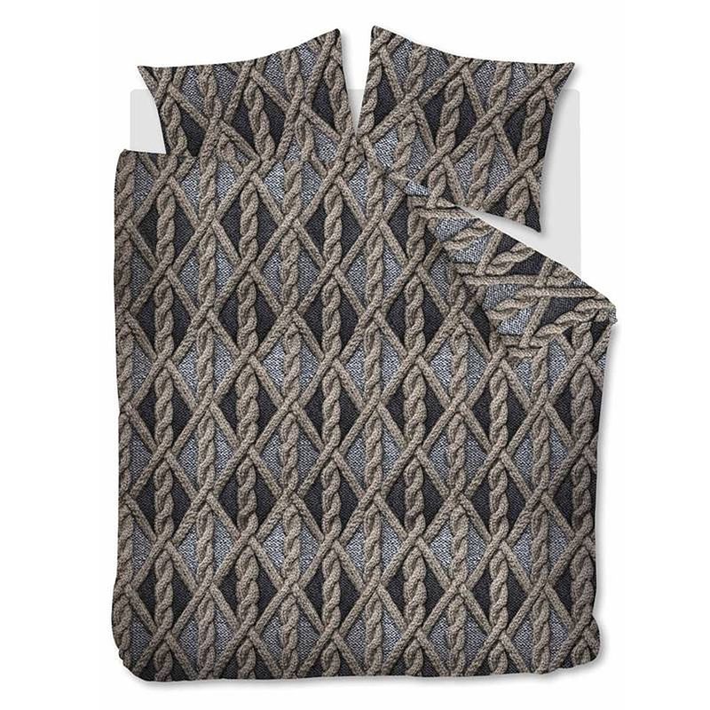 Foto van Beddinghouse aran knit flanel dekbedovertrek - 2-persoons (200x200/220 cm + 2 slopen)