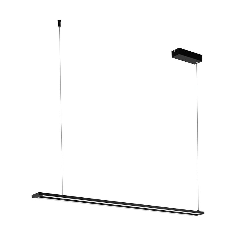 Foto van Eglo amontillado hanglamp - led - 116 cm - zwart/wit - dimbaar