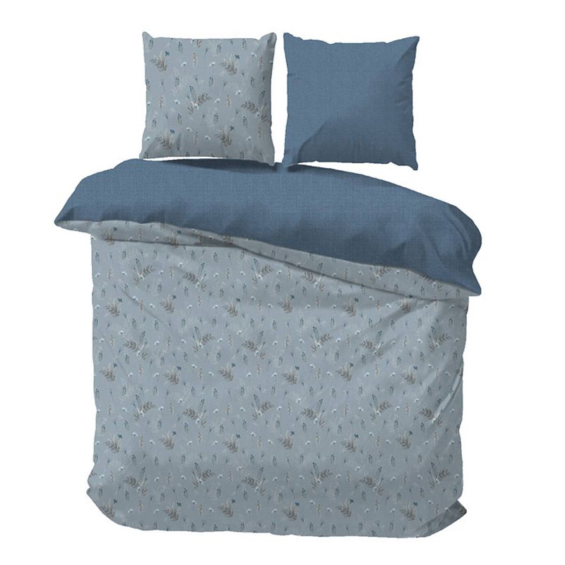 Foto van Isleep dekbedovertrek debby - blauw - lits-jumeaux xl 260x200/220 cm