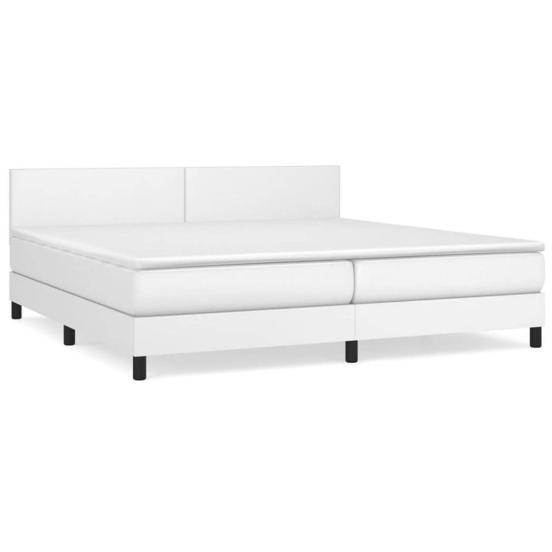 Foto van The living store bed the living store kingsize boxspring - 203x200x78/88 cm - duurzaam kunstleer