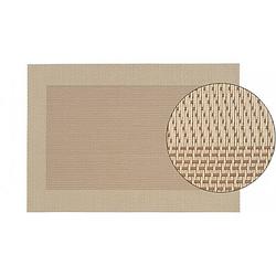 Foto van 1x placemat beige/bruine gevlochten/geweven print 45 x 30 cm - placemats