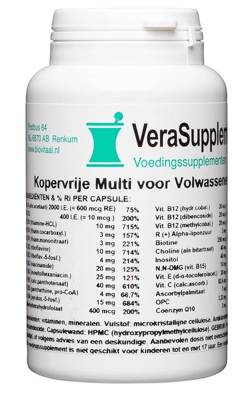 Foto van Verasupplements kopervrije multi volwassenen capsules