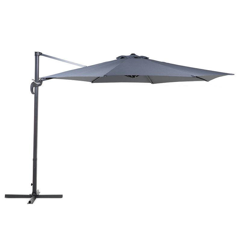 Foto van Beliani savona - cantilever parasol-grijs-polyester