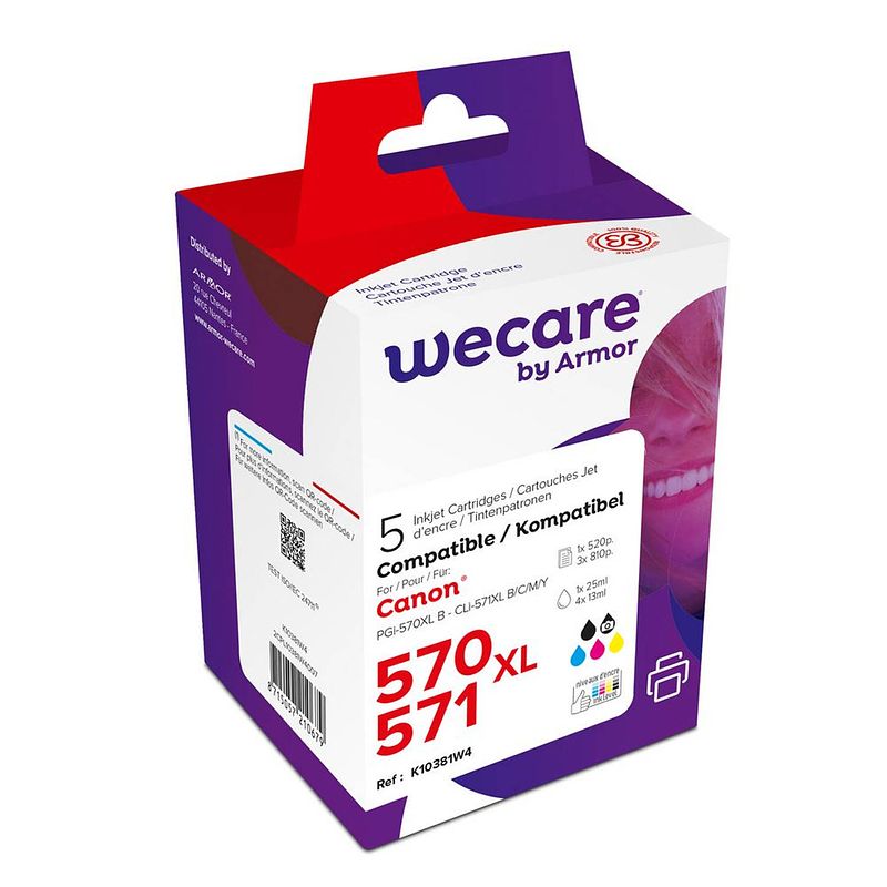 Foto van Wecare cartridge canon pgi-570 xl/cli-571 xl multipack