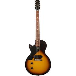 Foto van Gibson original collection les paul junior lh vintage tobacco burst linkshandige elektrische gitaar met koffer