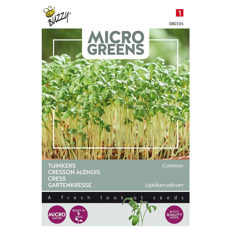 Foto van 5 stuks - buzzy - microgreens tuinkers